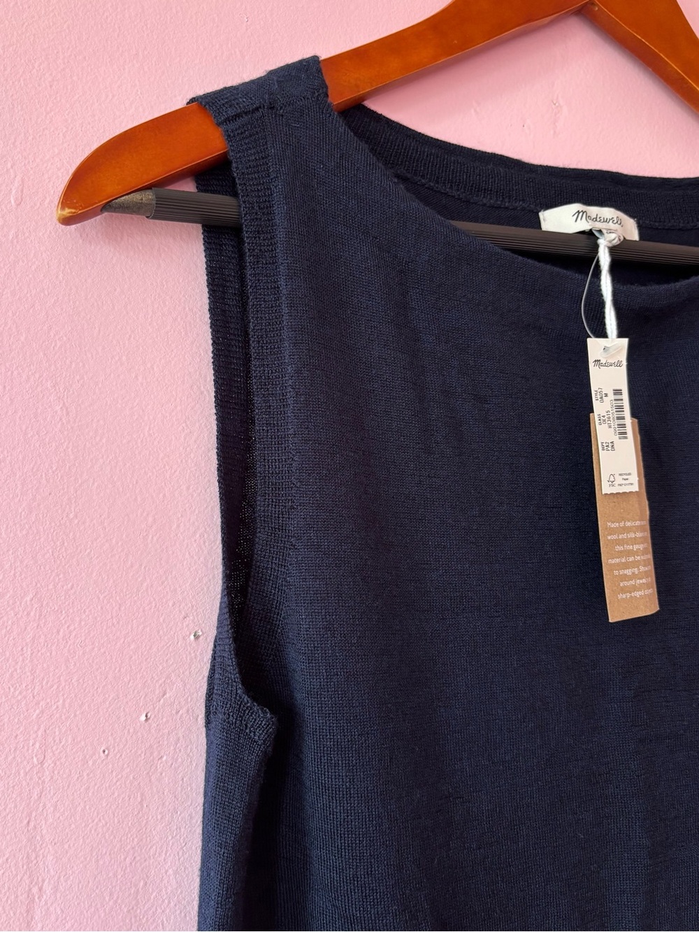 Madewell Boatneck Sleeveless Sweater